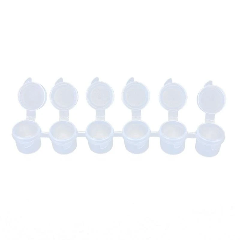 R6FF Convenient Storage Container 6Strips 3ML Empty Paint Strips Art Supplies