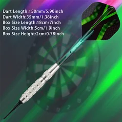 3pcs Premium Soft Tip Darts Set - Durable PET Construction, Portable Storage Box, Dart Flights Included, Suitable for Beginners