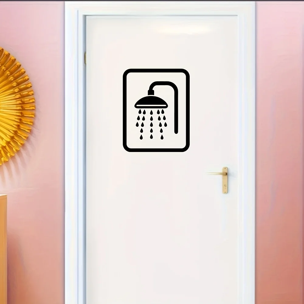 1PC NEW Bathroom Wall Stickers Modern Wall Sticker For Shower Room Waterproof Wall Art Decal