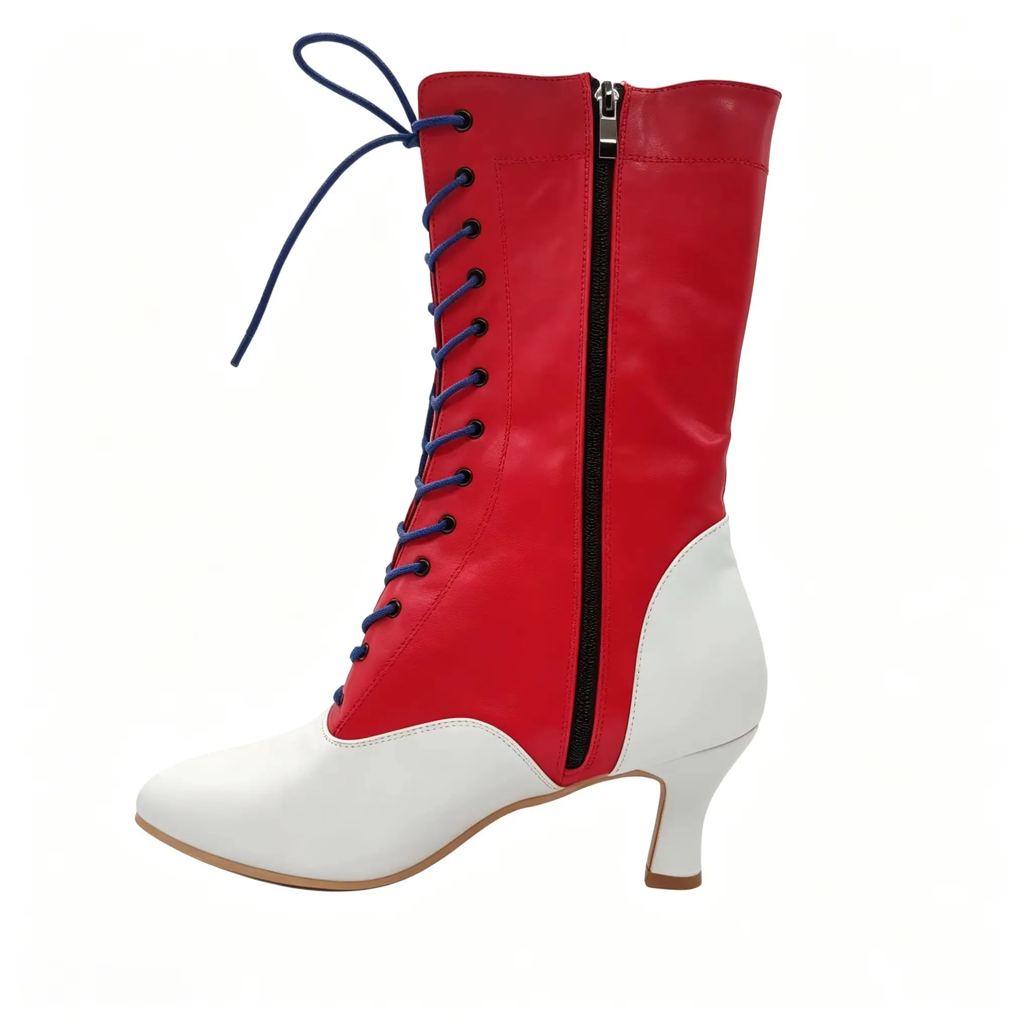 Evk Women Latin Dance Boots 7CM Thick Heel Lady Modern Short Booties Salsa Dance Shoes Colored Sneaker Dancing Sandals Footwear