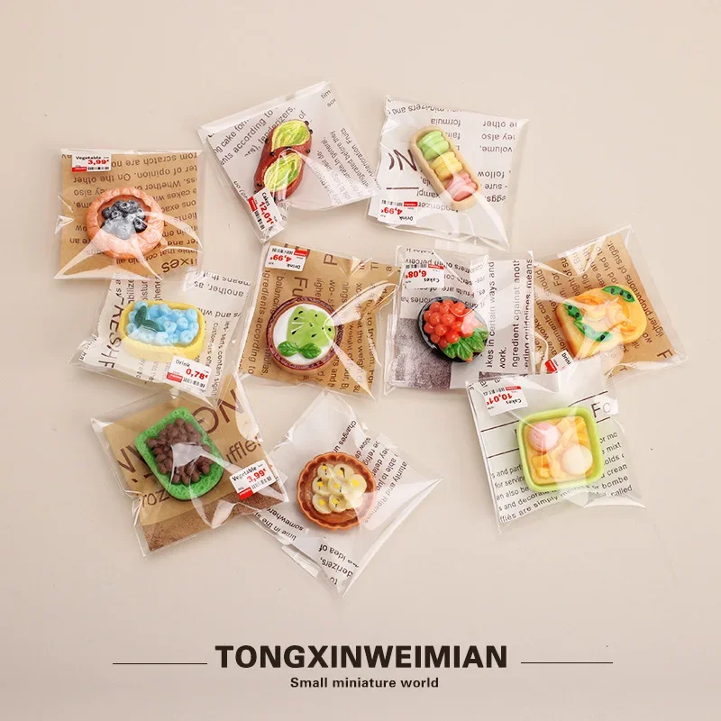 5pcs Dollhouse Cake Pastry Bread Mini Dessert Food Miniature Simulation Kids Play House Toy Food Home Decor Gifts Decorations