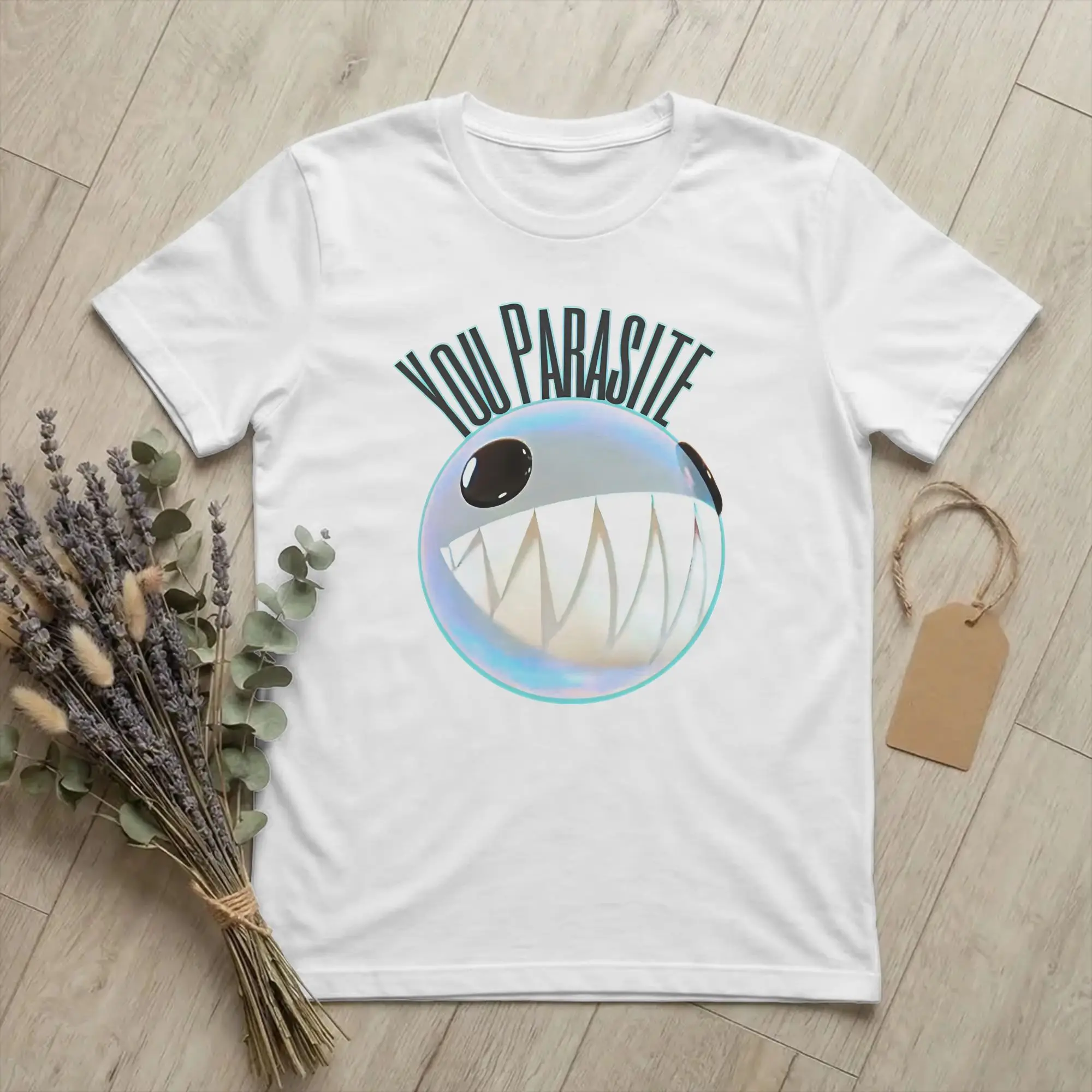 Digits' Circus Bubble You Parasite Men's T Shirt Funny Quote Unique Tee Shirt Crew Neck T-Shirts Pure Cotton Summer merchandise