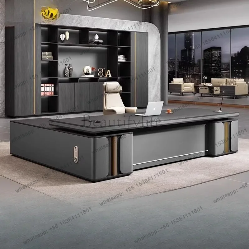 FG Modern Computer Office Desk Design Multifunctional European Minimalist Office Desk Luxury Aesthetic Tavolino Home Furniture