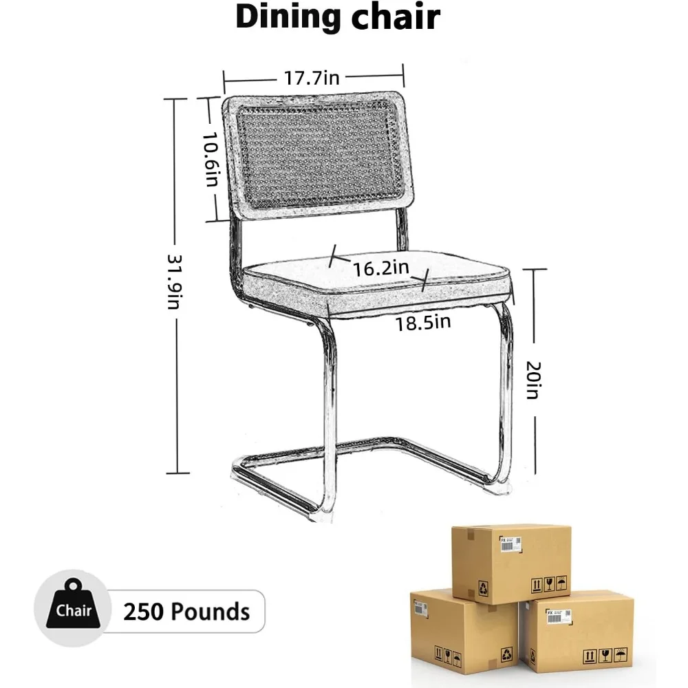 Modern Dining Chairs,Upholstered Kitchen Chairs with Rattan Back, Velvet Dining Room Chairs for Restaurant, Kitchen, Living Room