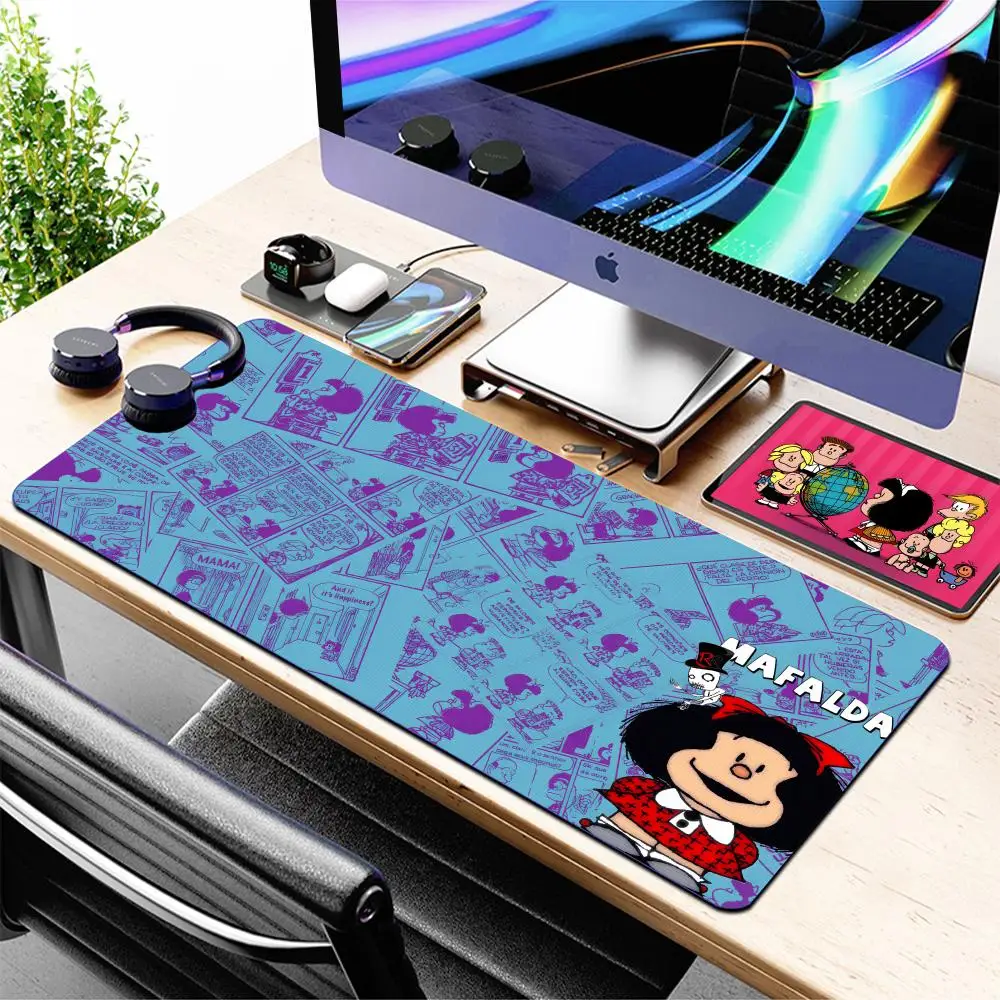 Computer Game Mouse Cartoon Mat Desktop Pad XXL Pads Laptop PC Accessories Cushion Large Gamer Anime Keyboard Mafalda Desk Big