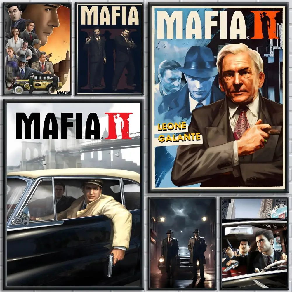 M-Mafia-Of American Gangster Game Poster Painting Prints Wall Art Picture Film Room Home Bar Cafe Decor Home  Mural