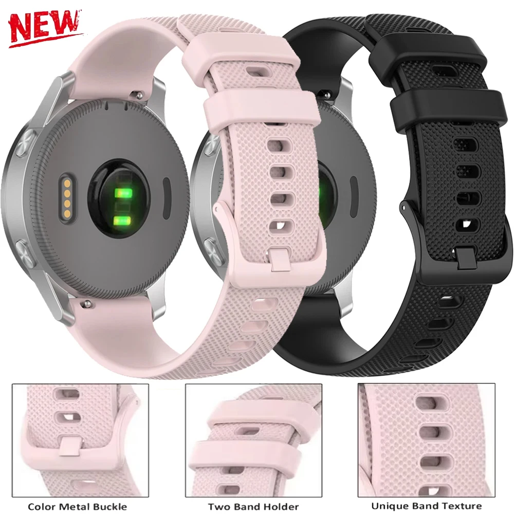 20mm 22mm Offizielles Silikonarmband für Garmin Forerunner 165 55 265 965 570 970 170 70 Armband für Garmin Active 6-5/Venu 4
