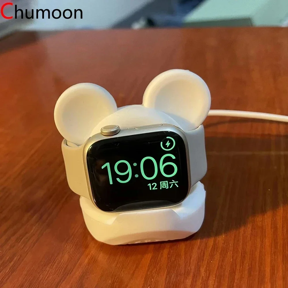 Soporte de escritorio para Apple Watch Series 8, 7, 6, SE, 5 y 4, cargador de silicona iWatch, 45mm, 44mm, 42mm, 41mm, 40mm