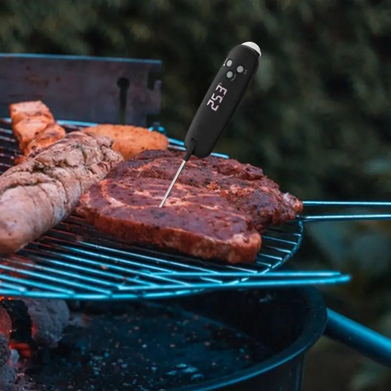 Thermomètres à viande numériques avec affichage LED, sonde alimentaire, ouvre-bouteille, four à lecture instantanée, extérieur