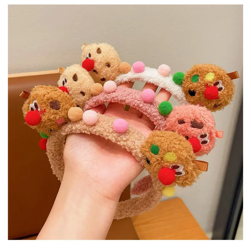 طوق شعر للخريف والشتاء، طوق رأس كرتوني جميل، شعر ضغط لا يؤذي بطاقة الشعر، إكسسوارات الشعر