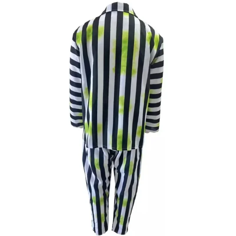 Costume cosplay di Beetle del film Abito a strisce bianche e nere Travestimento per bambini adulti Set completo Abiti da festa di carnevale di Halloween Gioco di ruolo