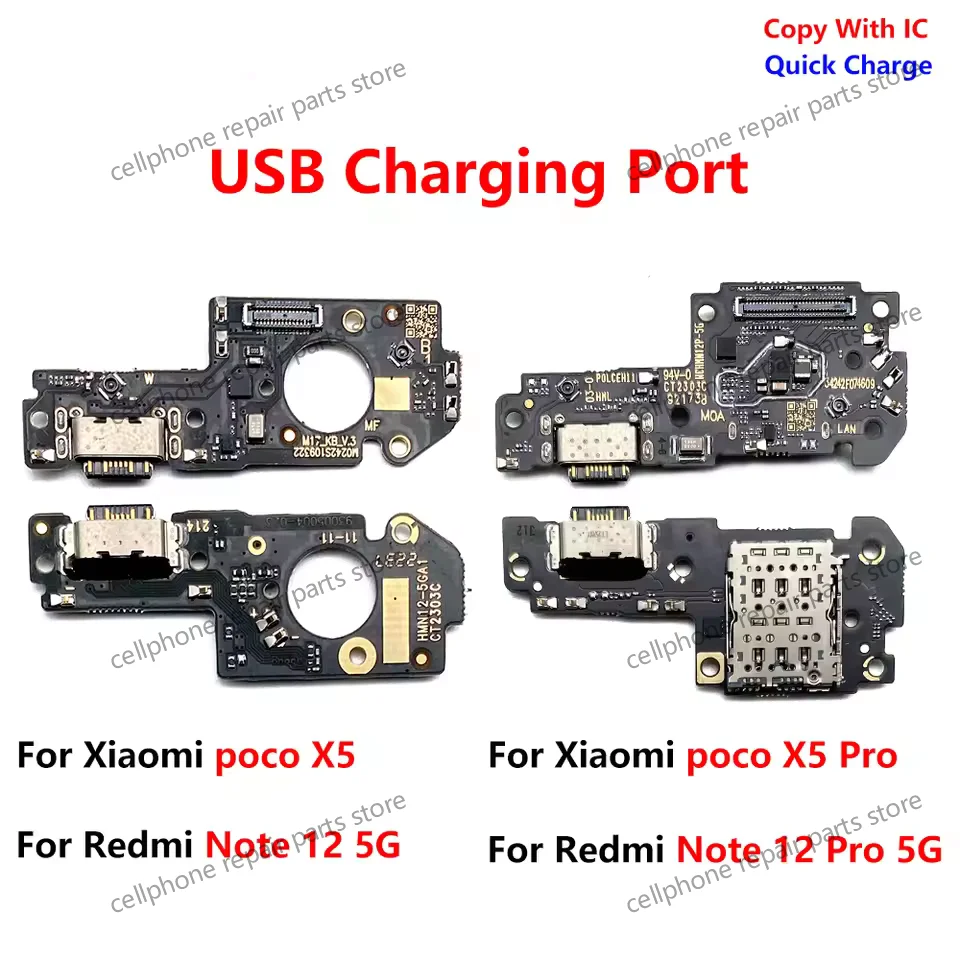 USB fast Charging Port Dock Charger Plug Connector Board Flex For Xiaomi Redmi 10C Note 11E 10S 11 12 Pro 5G 4G 10 Pro Prime