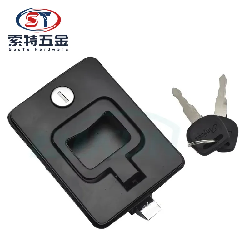 XK117 Factory price Black Coating Zinc Alloy Industrial Cabinet Hardware Truck Toolbox Cabinet Door Panel Paddle lock