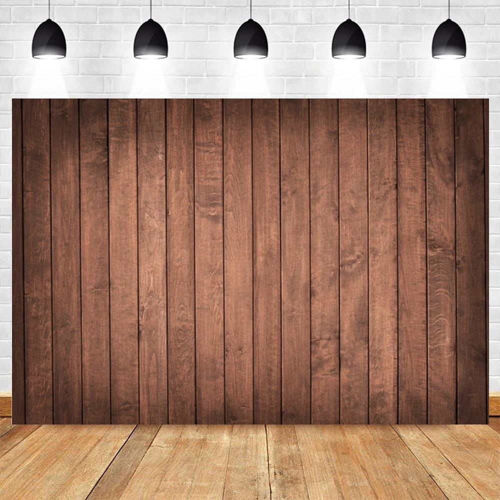 Rustic Wood Backdrop for Photography Brown Wooden Board Baby Shower Birthday Party Wedding Background Vlog Pet Photo Shoot Props