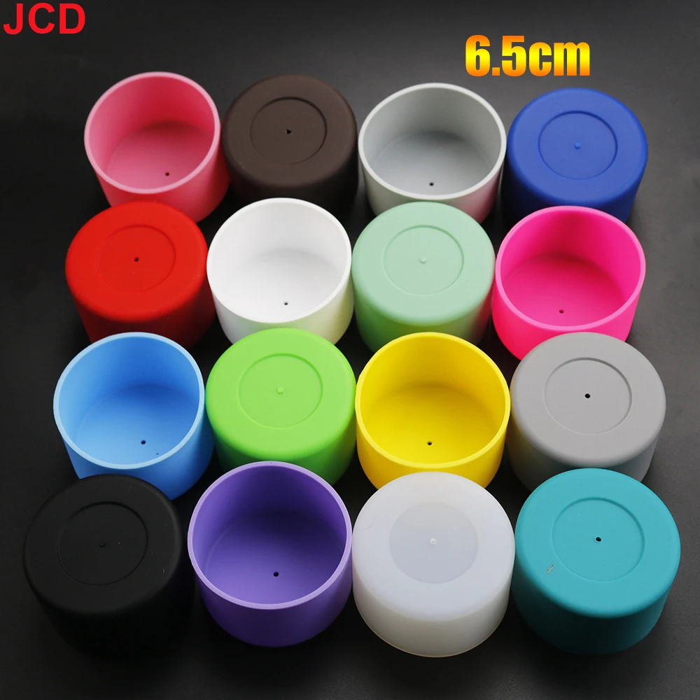 1 stücke 6,5 cm für ein besseres Leben weiche Silikon becher untere Schutzhülle für Glas Wasser Tee flasche Anti-Schaden-Zubehör