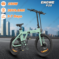 ENGWE P20 Folding E-Bike 250W Motor 36V 9.6Ah Battery Torque Sensor Electric Bicycle 20 inch Hydraulic Disc Brakes Electric Bike