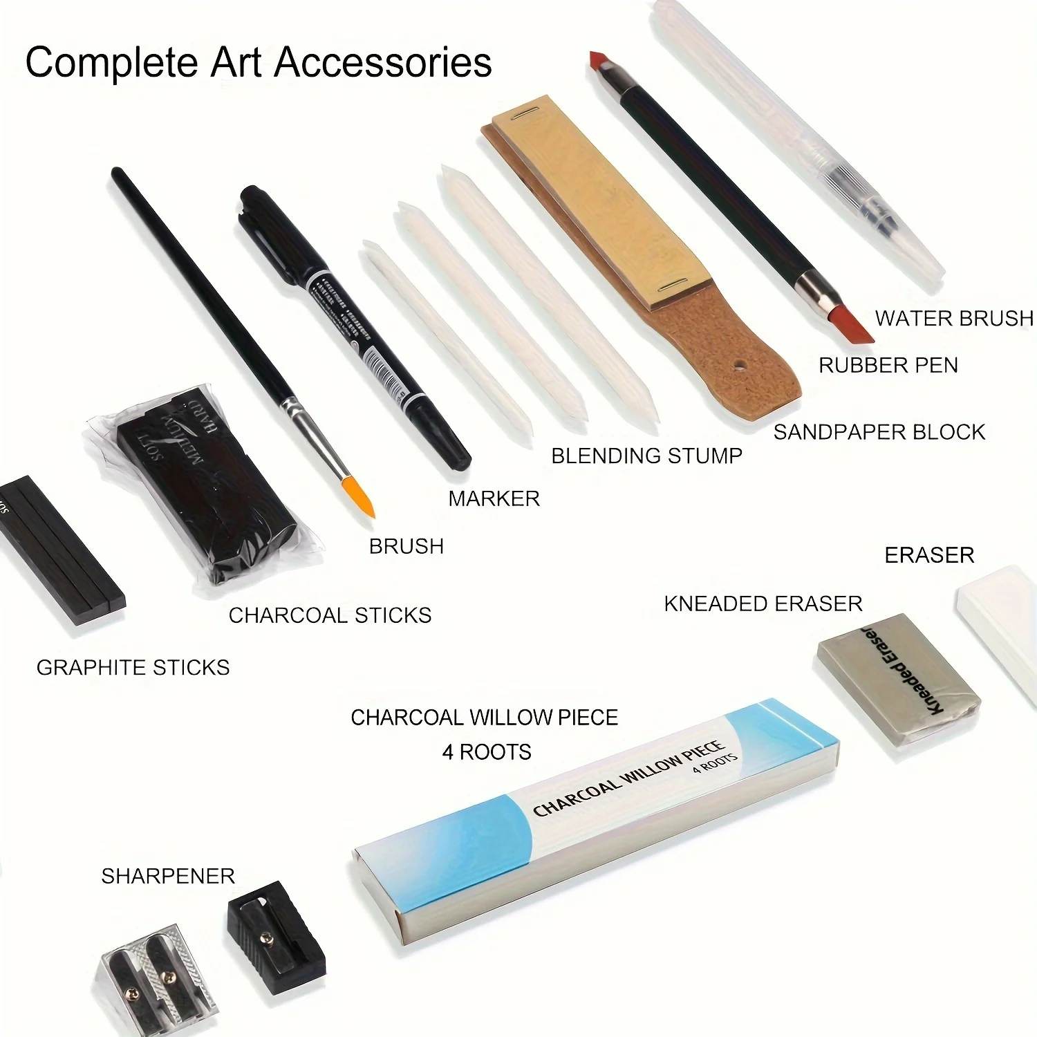 85 Pack Sketch Pencil Set, Artist\'s Advanced Sketch Art Supplies, 2 Sketchbooks