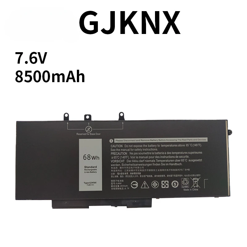 

8500mAh 7.6V Suitable for Dell GJKNX Latitude 5280 5290 5480 5580 5490 Laptop Battery Computer Office Laptop Parts & Accessories