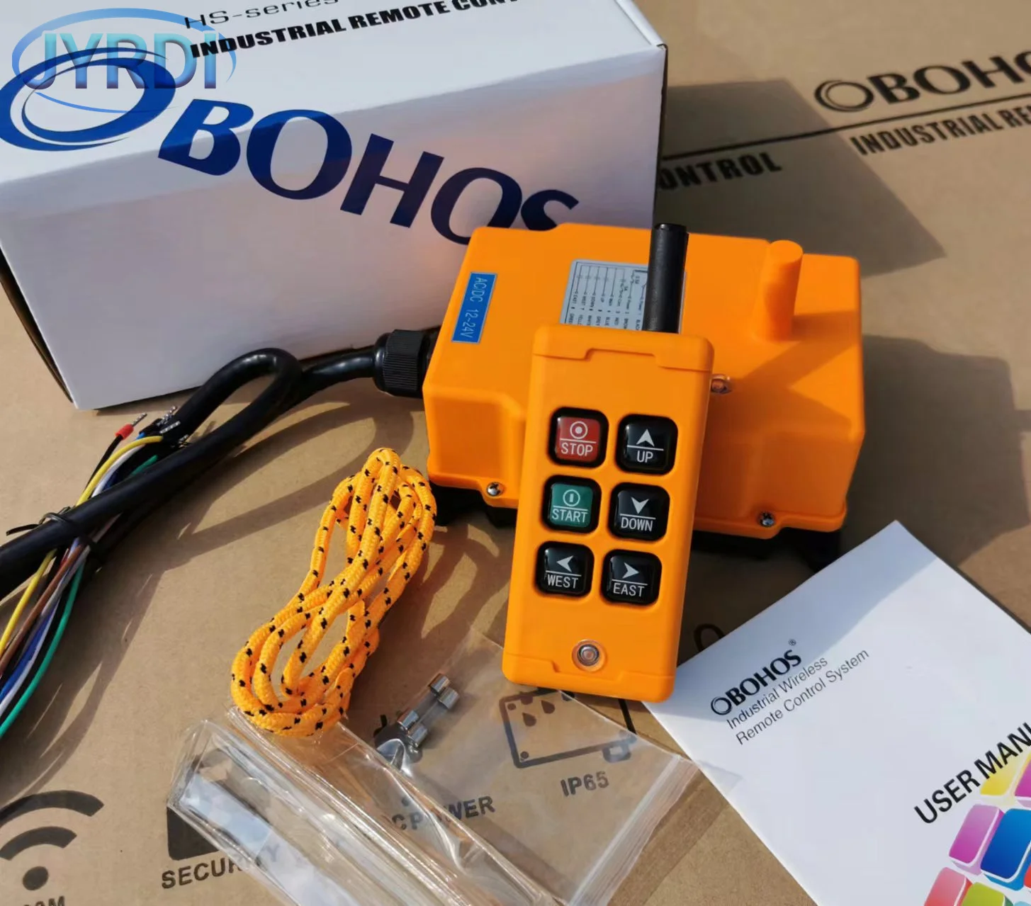 

HS-6 OBOHOS 4 кнопки SingIe Speed промышленный беспроводной радиокран переключатели дистанционного управления подъемный гусеничный кран контроллер подъема