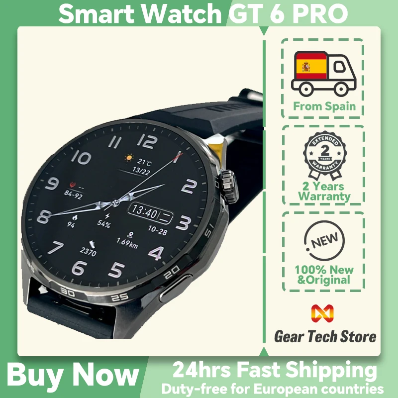 HUAWEI Watch GT 6 Pro 46mm Smartwatch 1.47" AMOLED Screen GPS Bluetooth call support with iOS  Android  Global Version