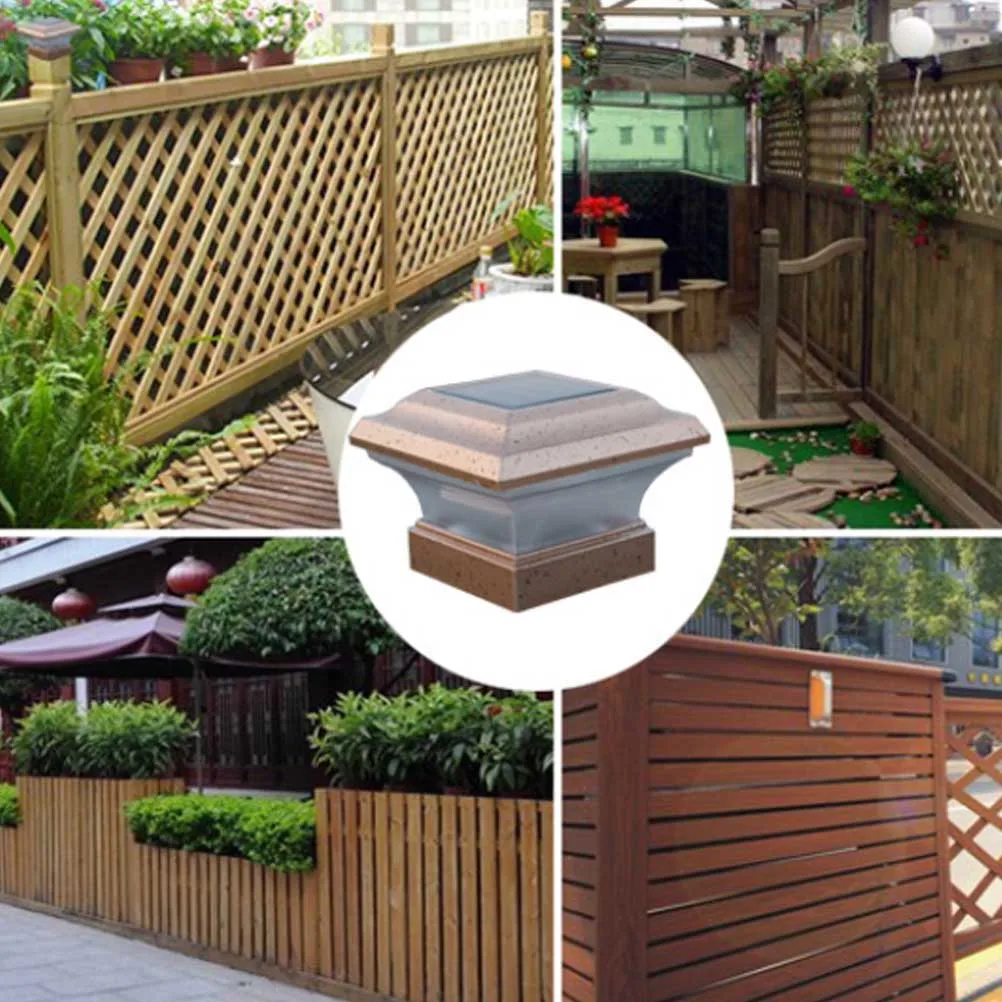 Solar Column Lamp Outdoor Solar Light for Fence Post Garden Lighting Waterproof Energy Saving Environment Friendly