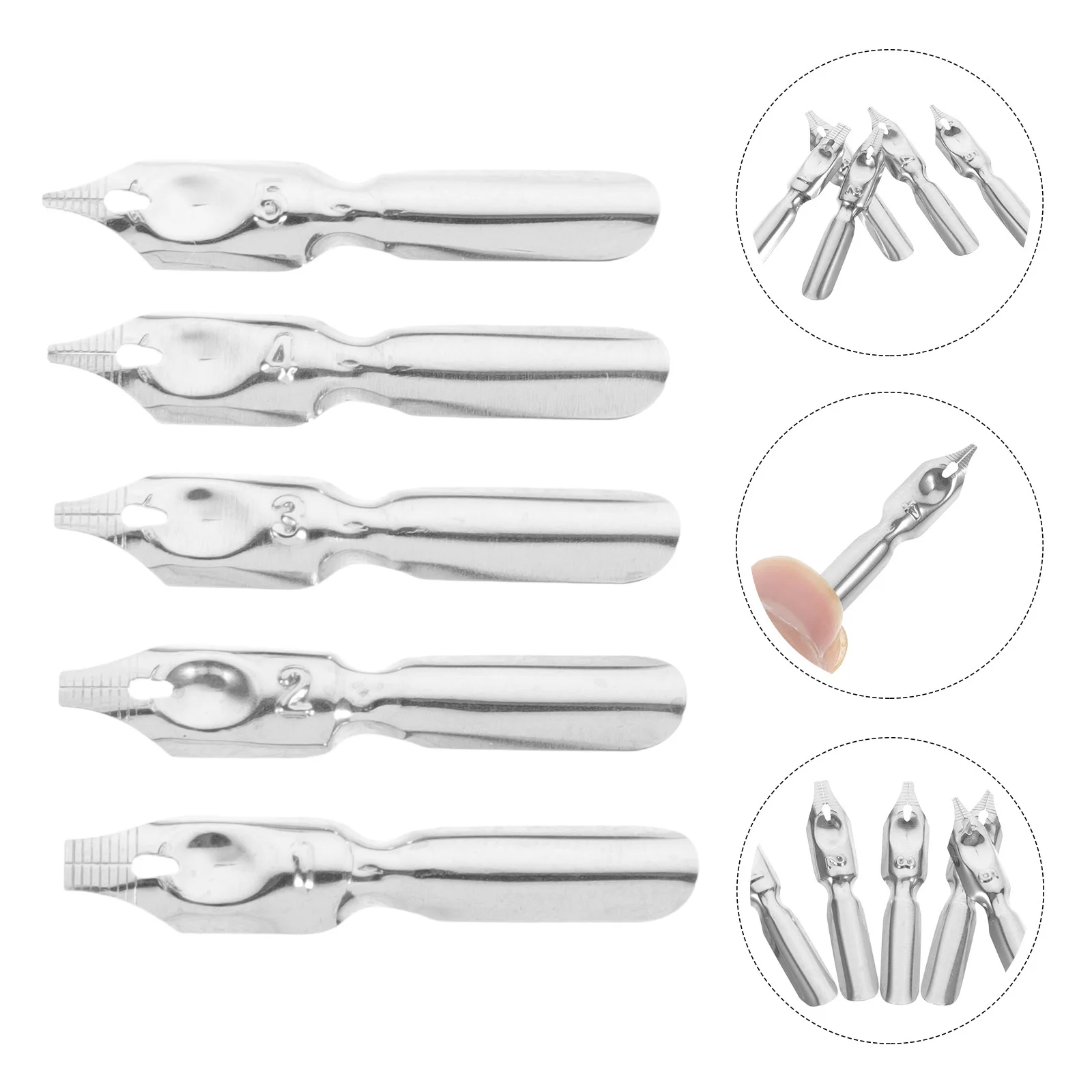 

5pcs Calligraphy Dip Replacement Fountain Supplies Steel Pen Nibs Writing Practice Lettering Spare Nibs For Fountain Pen Durable