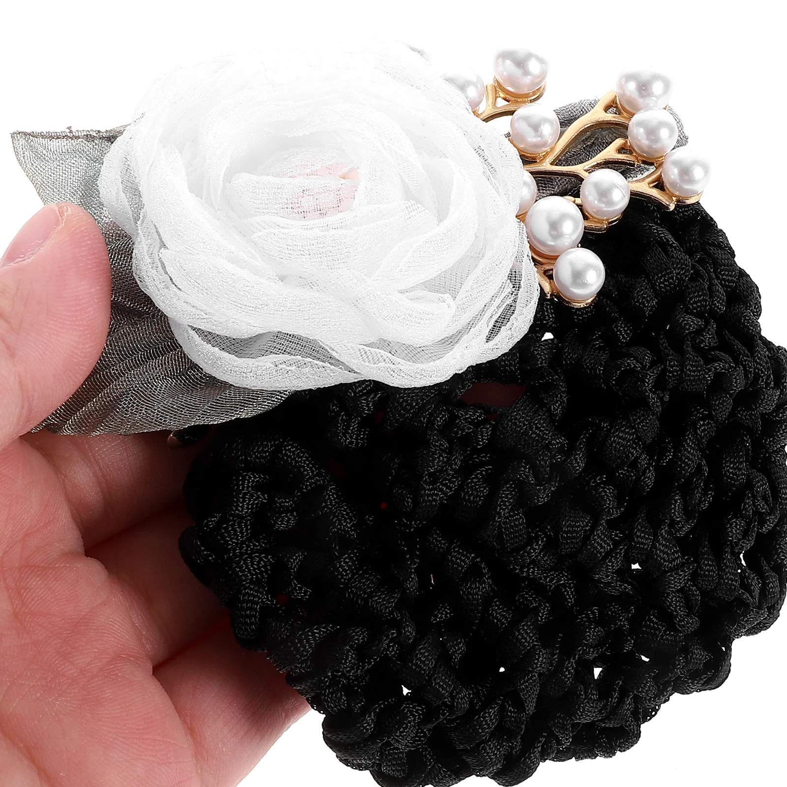 2pcs Hairnet Floral Hair Decor Hair Clip Hair Bun Cover Flower Hair Accessories hairnets for women hair nets for women