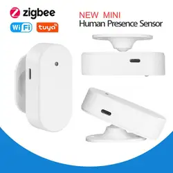 Sensor de presencia corporal inteligente Tuya Wifi/Zigbee, 24G, onda milimétrica, hogar inteligente, ángulo de detección de 90 °, Detector en tiempo Real