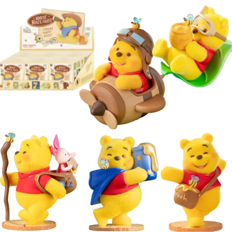 

Genuine Disney Winnie The Pooh 100th Honey Quest Series Blind Box Cute Desktop Ornament Anime Figure Doll Mystery Box Toys Gift