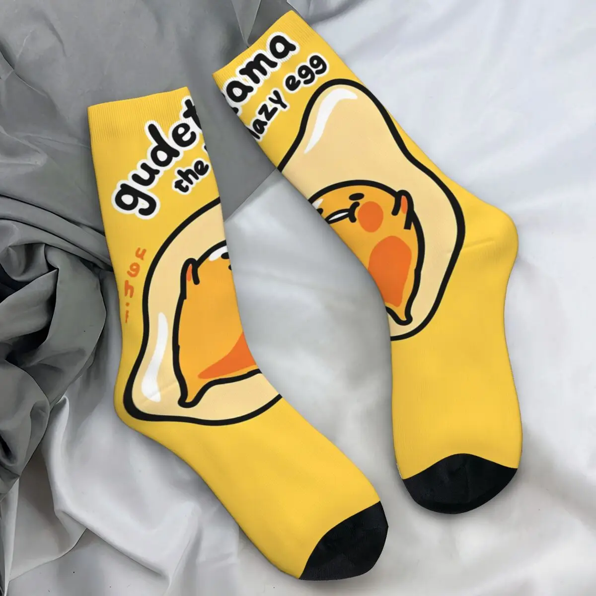 

Носки для пар Gudetama The Lazy Egg, чулки, зимние забавные мягкие носки, нескользящие носки для велоспорта с графическим рисунком