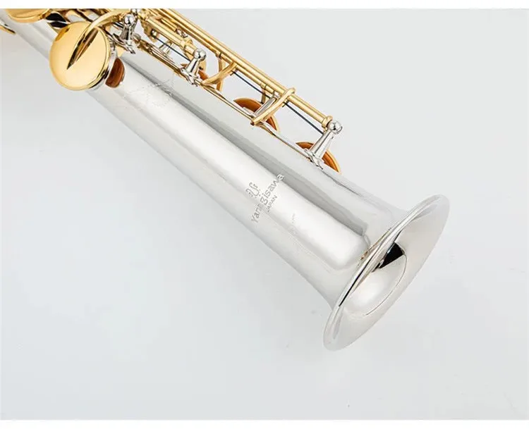 Japan-made W037alto saxophone, B-flat key, straight saxophone instrument, nickel-platedgold keys, brass material, for performanc
