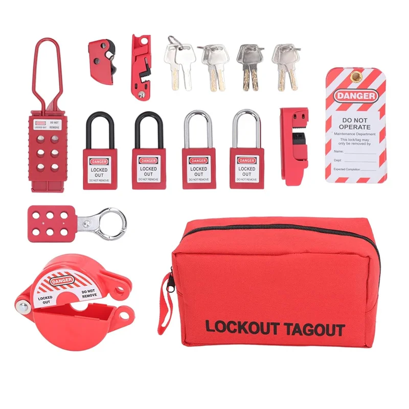 Lockout Tagout Kit, Electrical Safety Lockout Padlocks Kit Lockpicking Kit For Mechanical Electrical Equipment-AA70