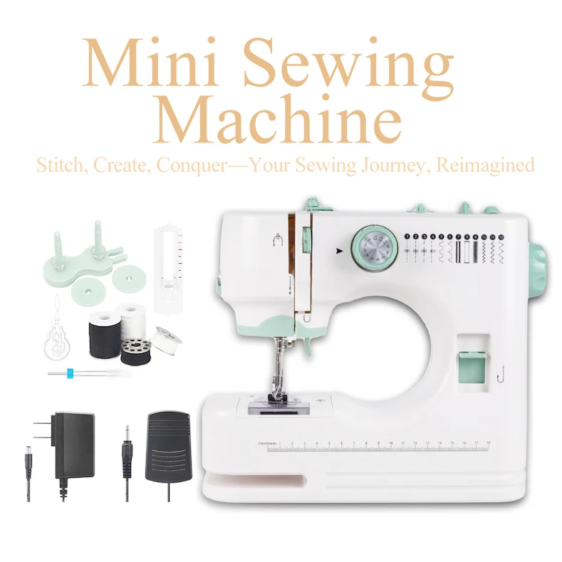 

Portable Mini Sewing Machine for Home - 12 Stitch Patterns with Foot Pedal/Light, Mini For Home Use Sewing Machine For Beginners