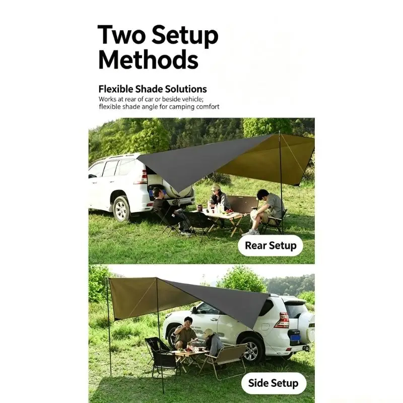 QX2E Storage-Friendly Car Shade Shelter for Meal Breaks and Camp Day Use