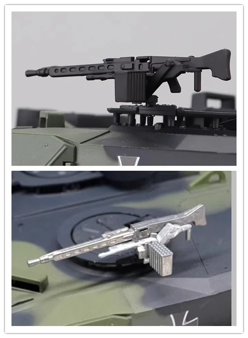 Metallmaschinengewehr für Black Sliver Henglong 1/16 3898 Sherman 3918 M1A2 Abrams RC Panzermodell