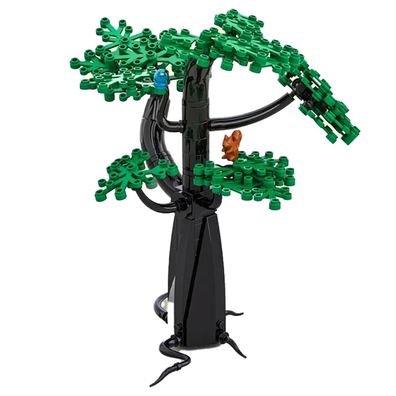 124 قطعة MOC الإبداعية الشهيرة القلعة الرجعية شجرة اللبنات مجموعة الكبار نموذج لتقوم بها بنفسك الطوب ألعاب أطفال مهرجان هدية الكريسماس #1