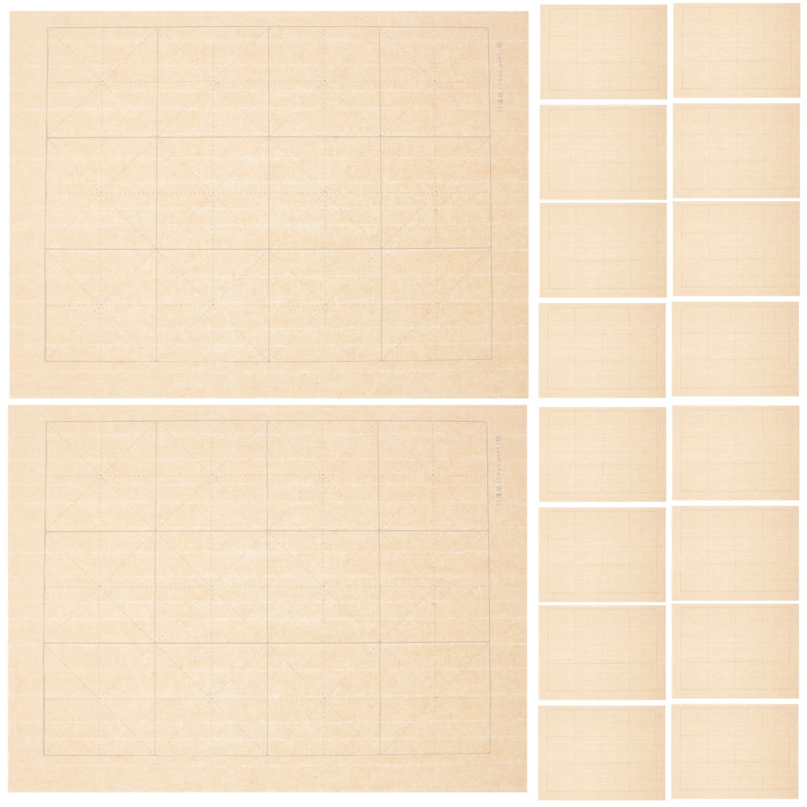 

100 Sheets Mi Zi Chinese Calligraphy Practice Paper Thick Xuan Rice Paper Writing Sheets for Brush Ink Calligraphy Supplies