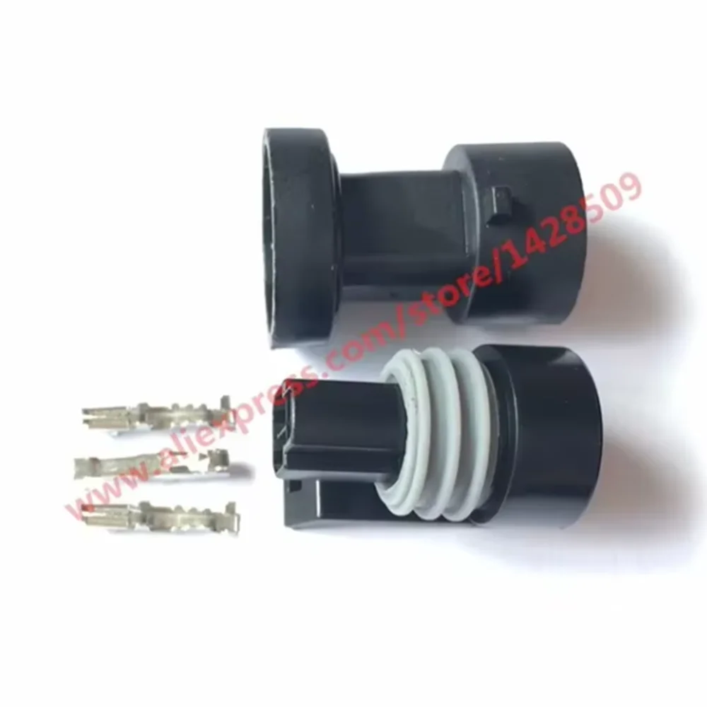 1 Set Female Male 3 Pin Water Temperature Sensor Connector Restrictor Air Damper 12110192 / 12065287 For Buick Excelle