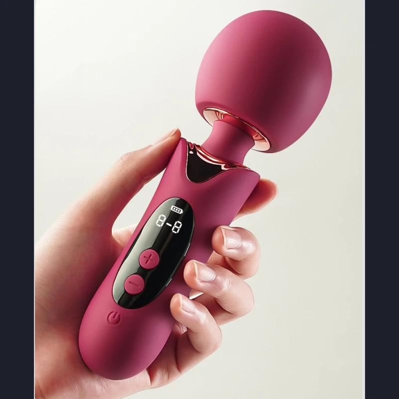 LCD AV Vibrator หัวใหญ่ - ที่มีประสิทธิภาพหญิงนวดเพศของเล่นสําหรับผู้หญิง Clit G Spot ช่องคลอดกระตุ้น, อุปกรณ์สําหรับผู้ใหญ่ของเล่น