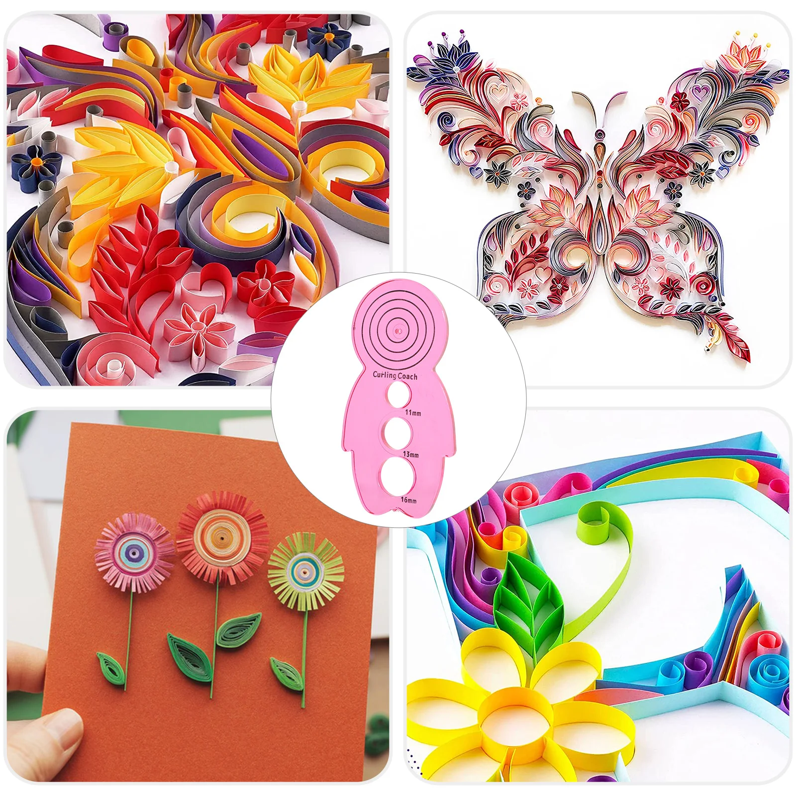 

5 Pcs Paper Quilling Tools Interesting Crimp Crafting Accessory Plastic Set
