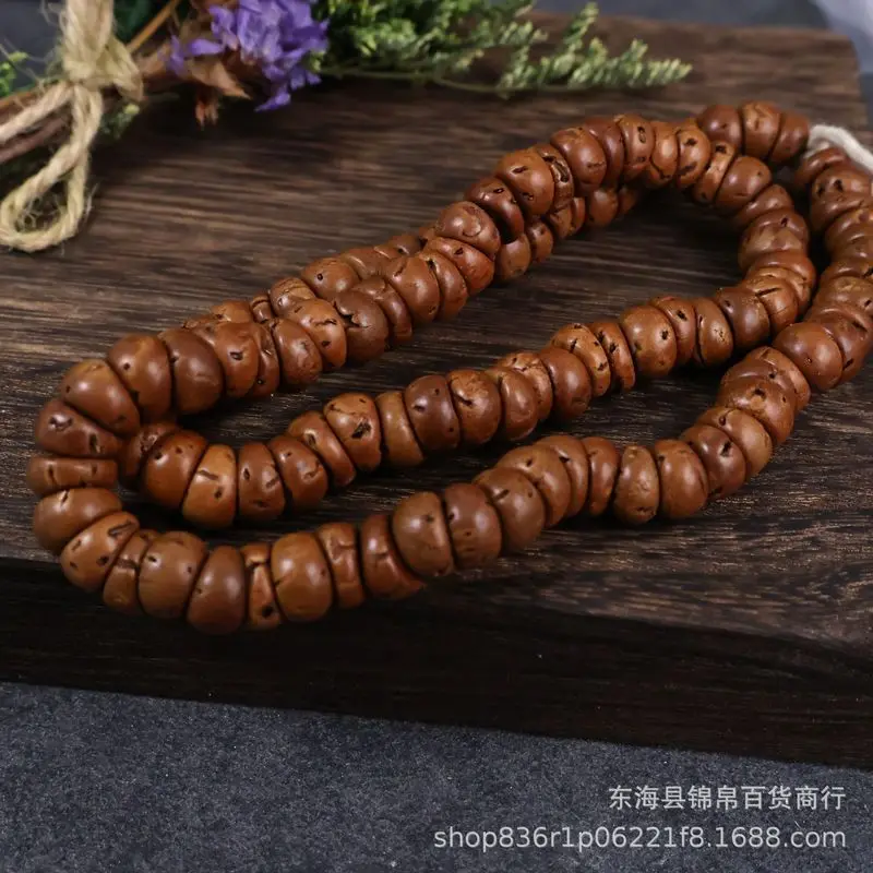 Peach Pit, Garlic Clove, And Long Chain Bracelet – A Jewelry Piece