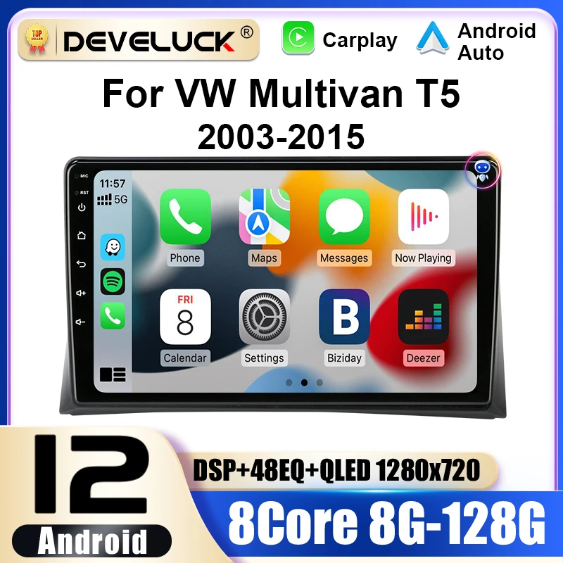 

2 Din Android 12 Car Radio For Volkswagen Multivan T5 2003 - 2015 Wireless CarPlay Auto Car intelligent Systems Smart Autoradio