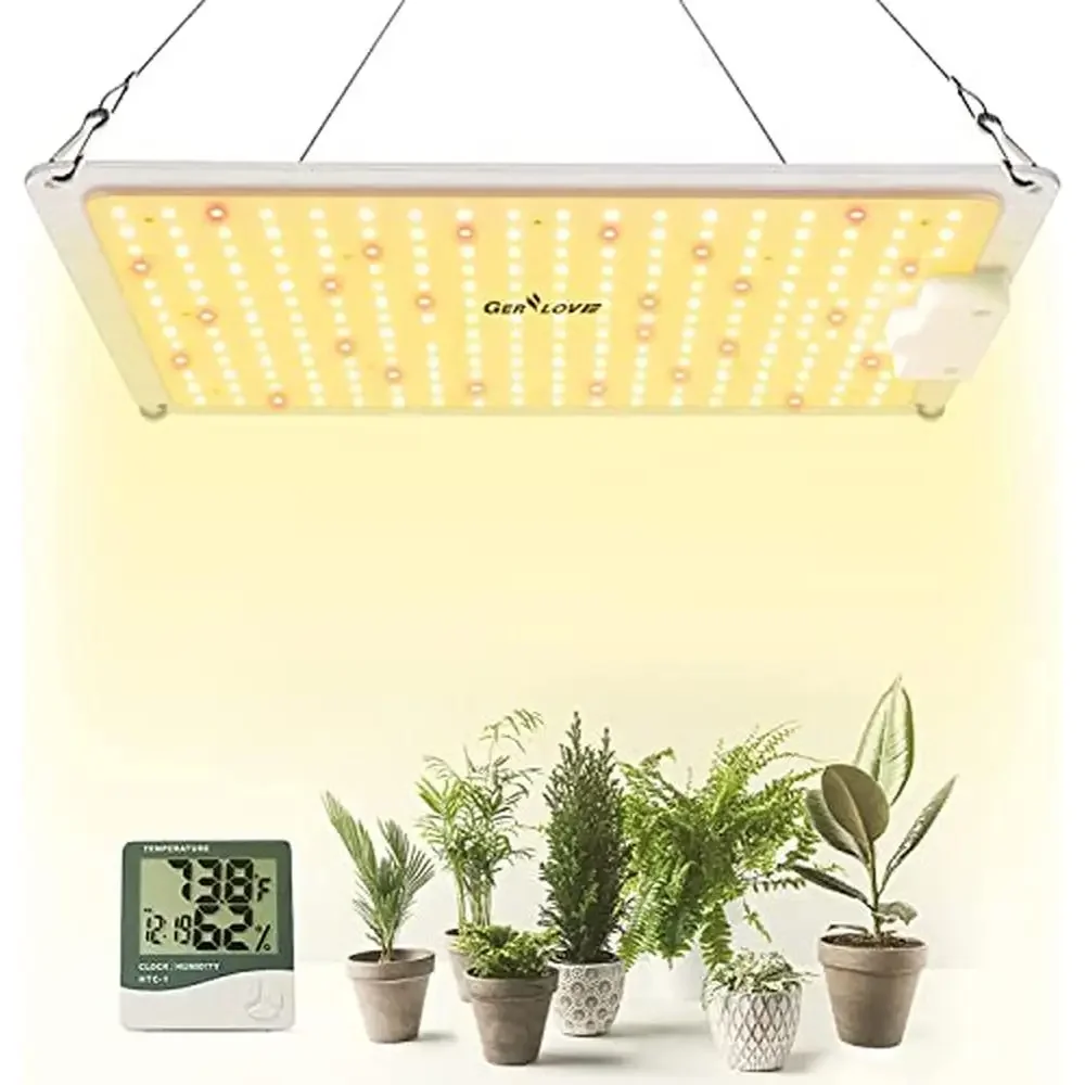 LED تنمو ضوء الطيف الكامل عكس الضوء أضواء النباتات النباتات الداخلية ميزان الحرارة الرطوبة 234 المصابيح 120 واط هادئة دائم السلبي
