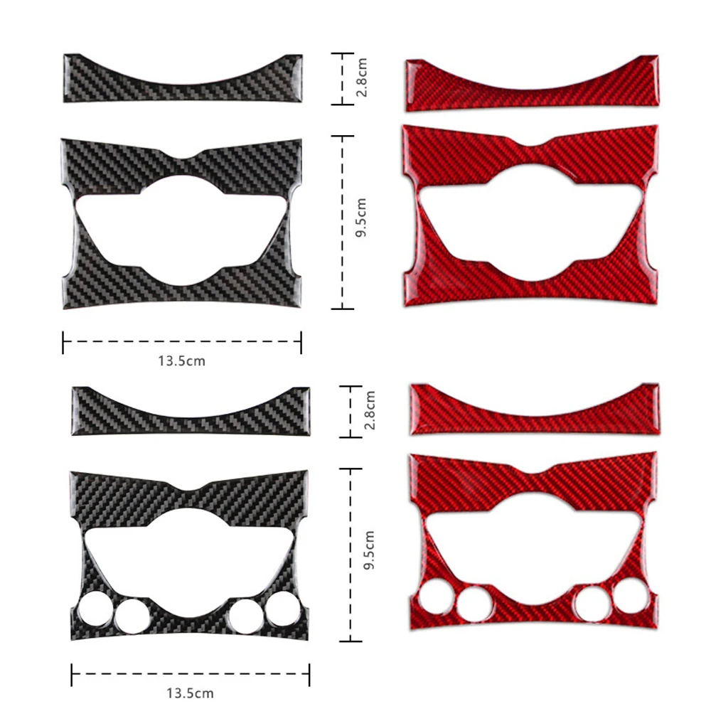 Carbon Fiber Car Stickers Interior Trim Central Control Knob Panel Cover Sticker Accessories For Mini Cooper Clubman R55 R56 R57