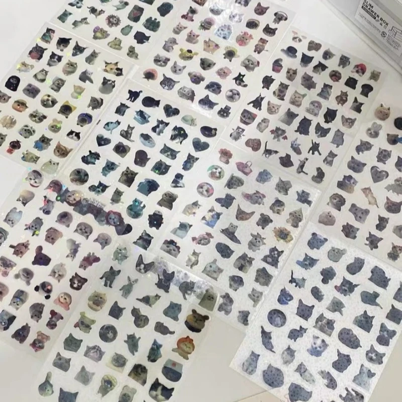

Набор из 10 случайных милых блестящих лазерных наклеек в стиле Y2K для телефона, камеры, багажа, дневника, кавайные декоративные наклейки, подарок
