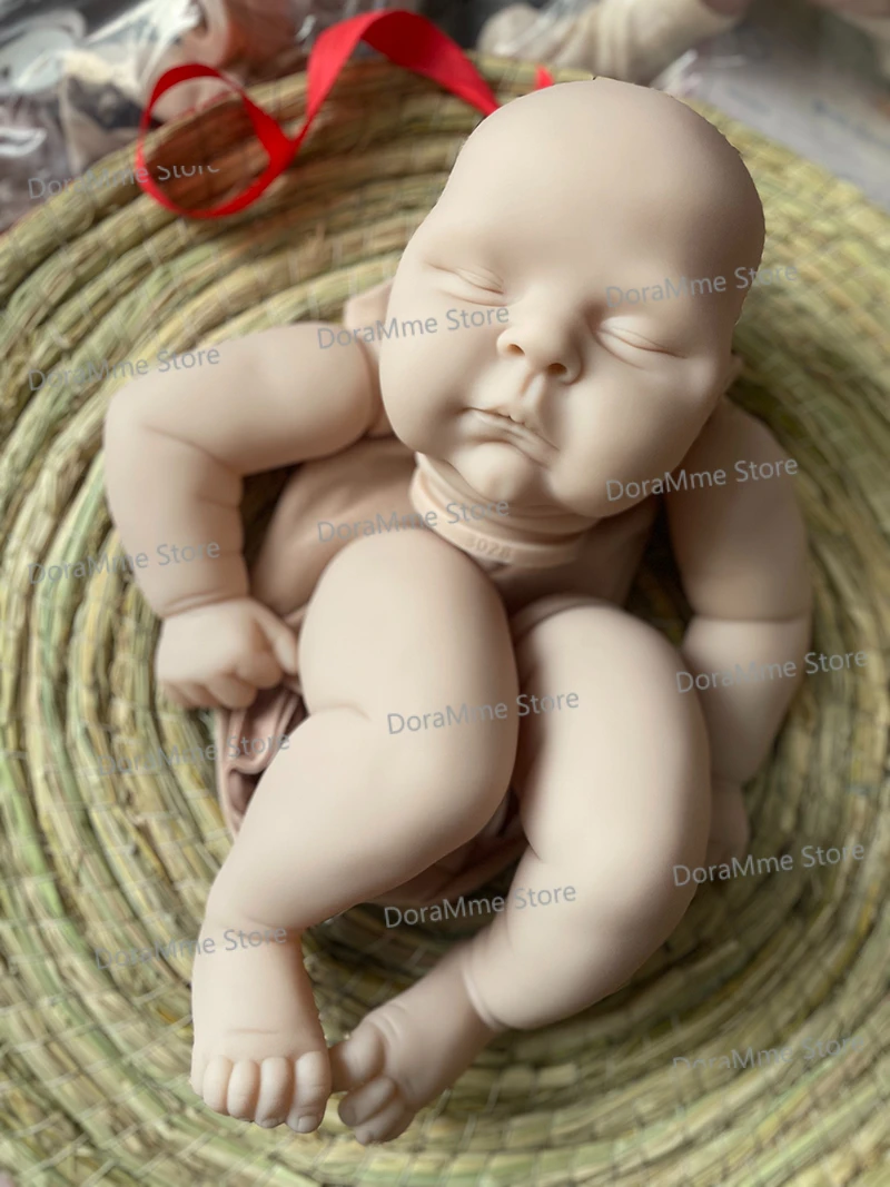 21Inch Peaches Reborn Kit Unpainted Doll Balnk Kit Soft Touch Fresh Color Unfinsihed DIY Kit with Cloth Body