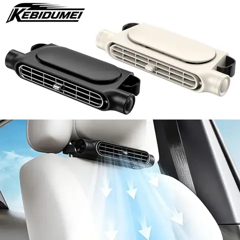 Car Seat Cooling Fan 3 Speed Adjustable 5V/2A USB/3000mAh Battery Refrigeration Portable Headrest Fan Car Interior Accessories