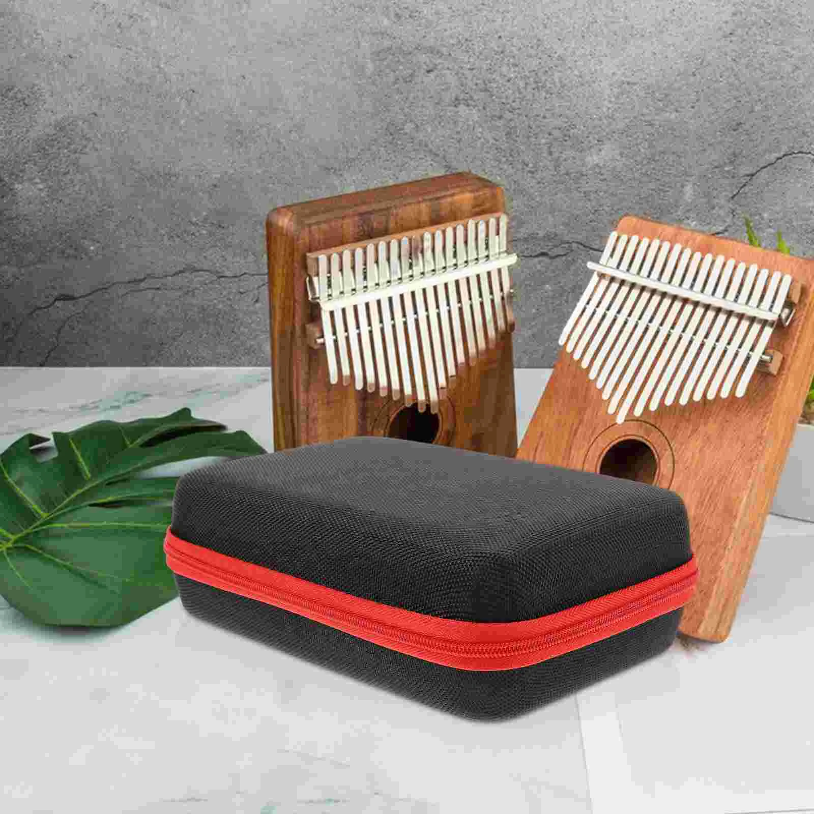 

2 Pcs Thumb Piano Storage Box Kalimba Bag Portable Case Finger Carrying Tote Holder Pouch Cable Electronic Product Protective