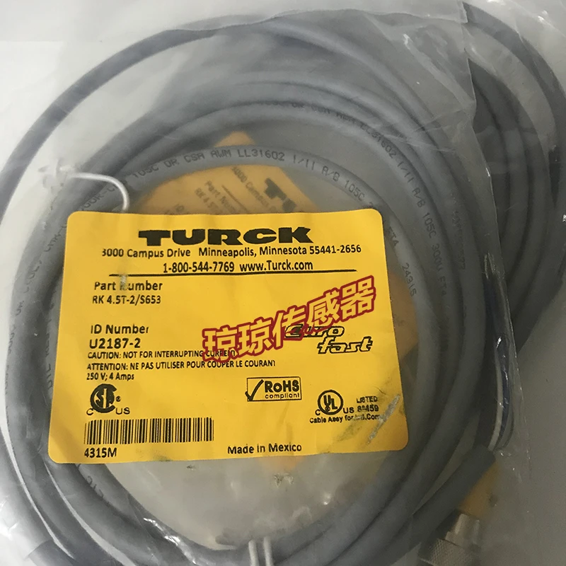 TURCK Cable RK 4.5T-2/S653 RSC 4.5T-2/S1538