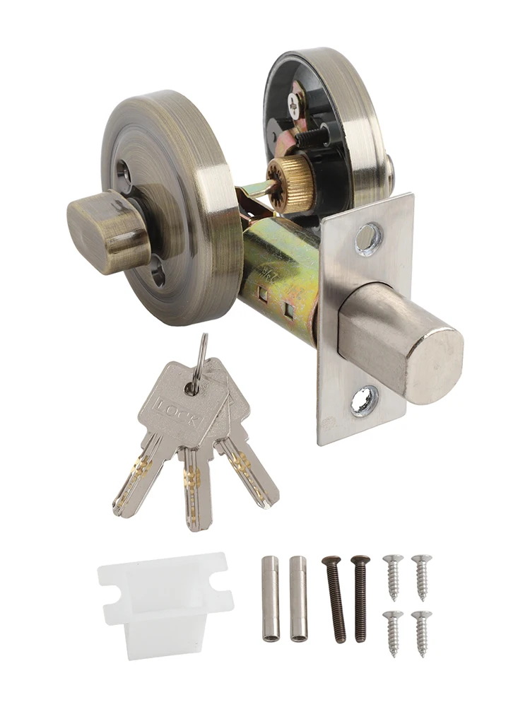 Single Sided Door Lock with Key Anti Theft Latch for Front and Internal Doors Easy Installation for Home and Hotels
